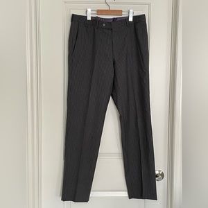 Ted Baker London Black Pinstripe Dress Pants